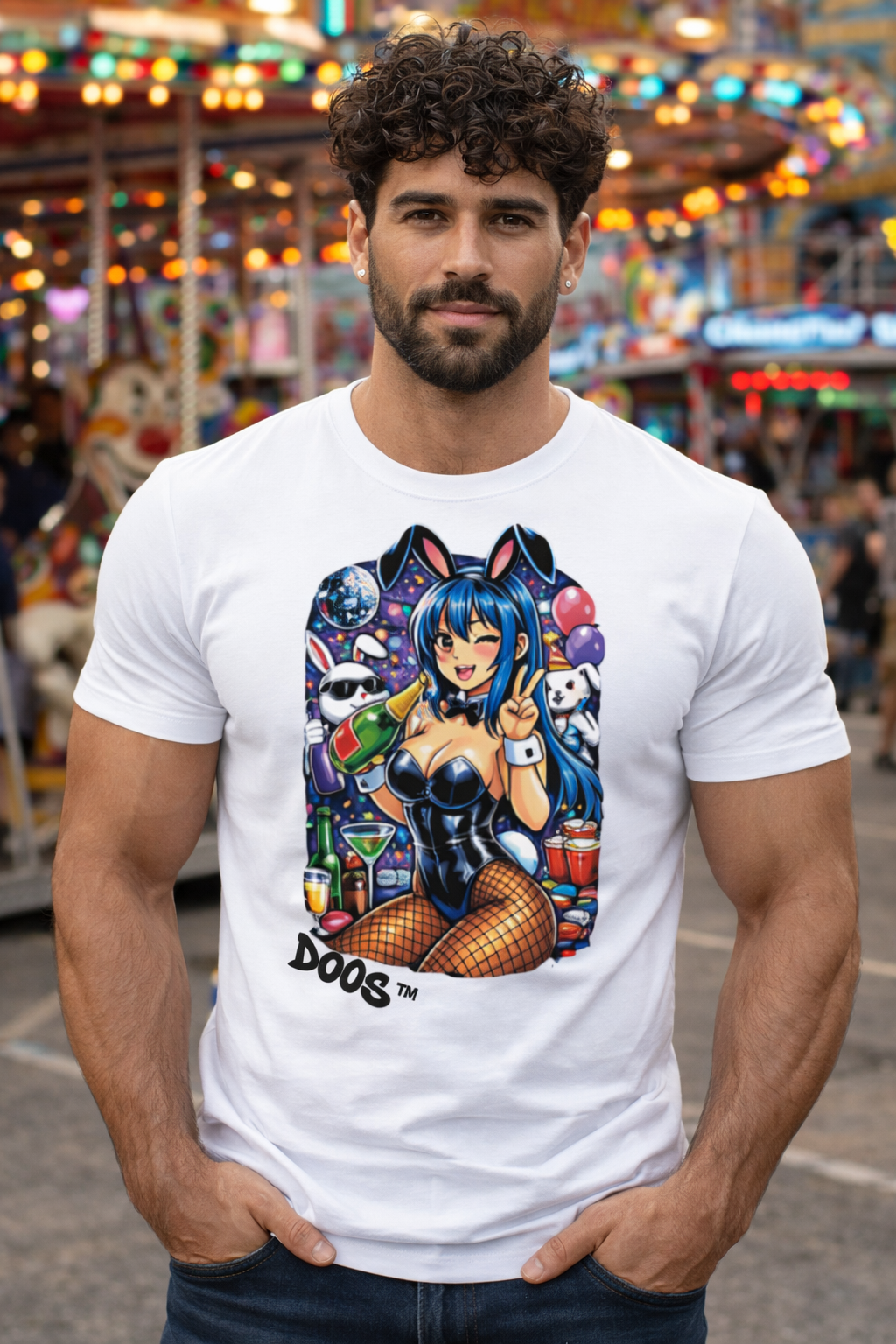 DOOS™ Bunny Anime Crew Neck T-Shirt