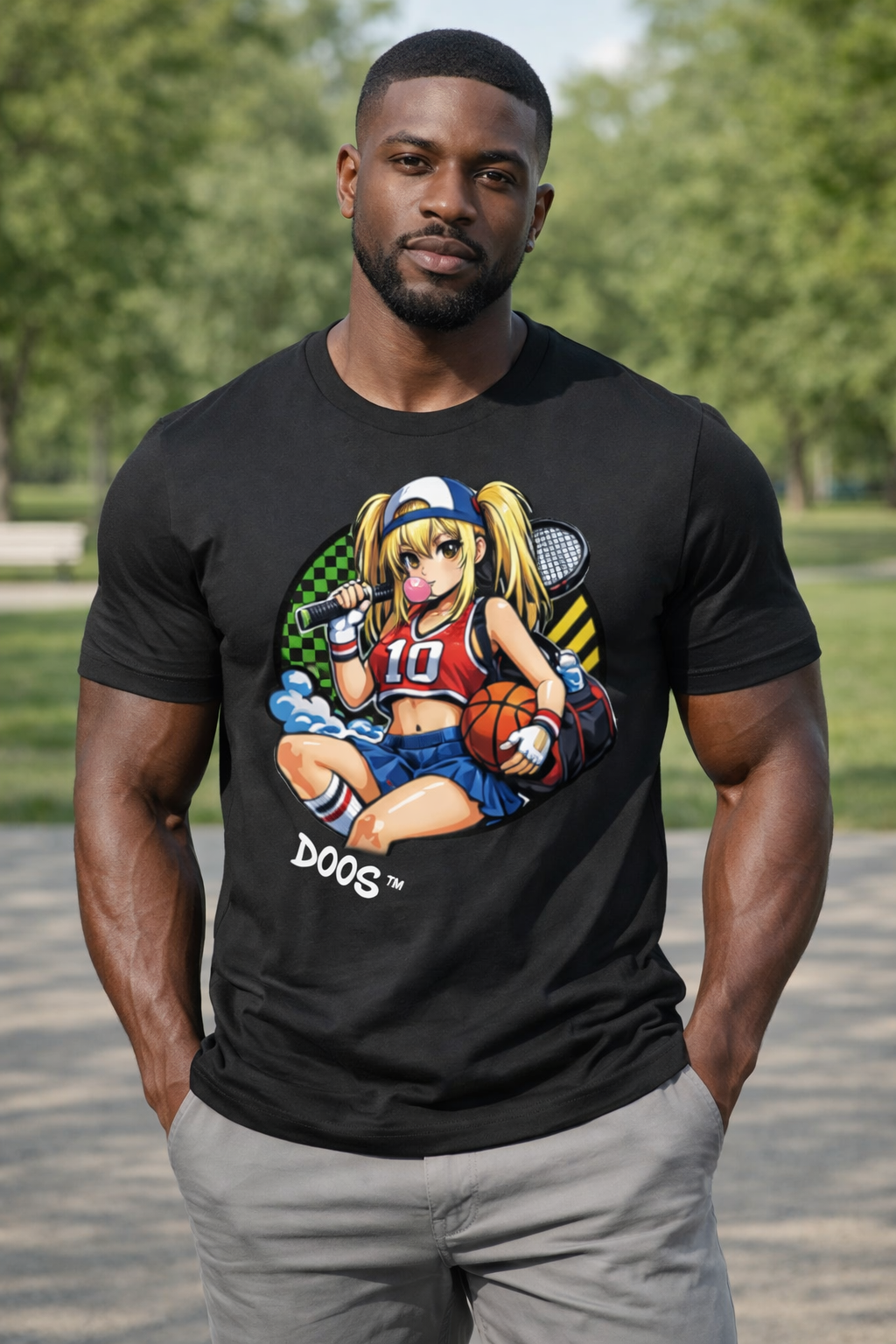 DOOS™ Sports Anime Crew Neck T-Shirt